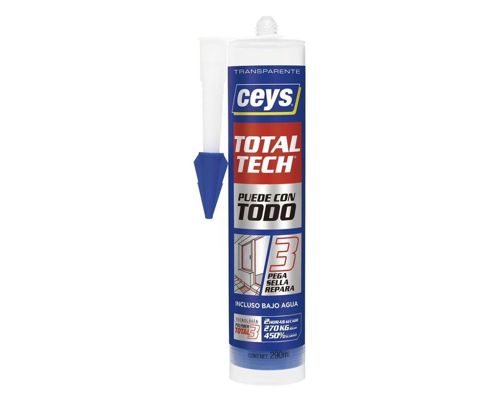 [ADH-ADH-0003] Adhesivo sellador 290 ml Total Tech Transparente Ceys